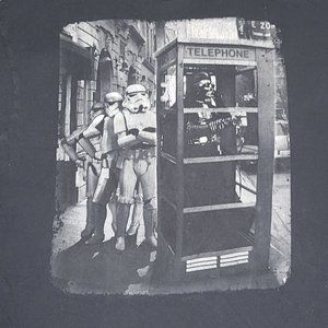 Star Wars Stormtrooper Tee Shirt T Storm Trooper Darth Vader phone booth Mens XL